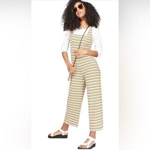 Wild Fable Yellow and Black Striped Jumpsuit